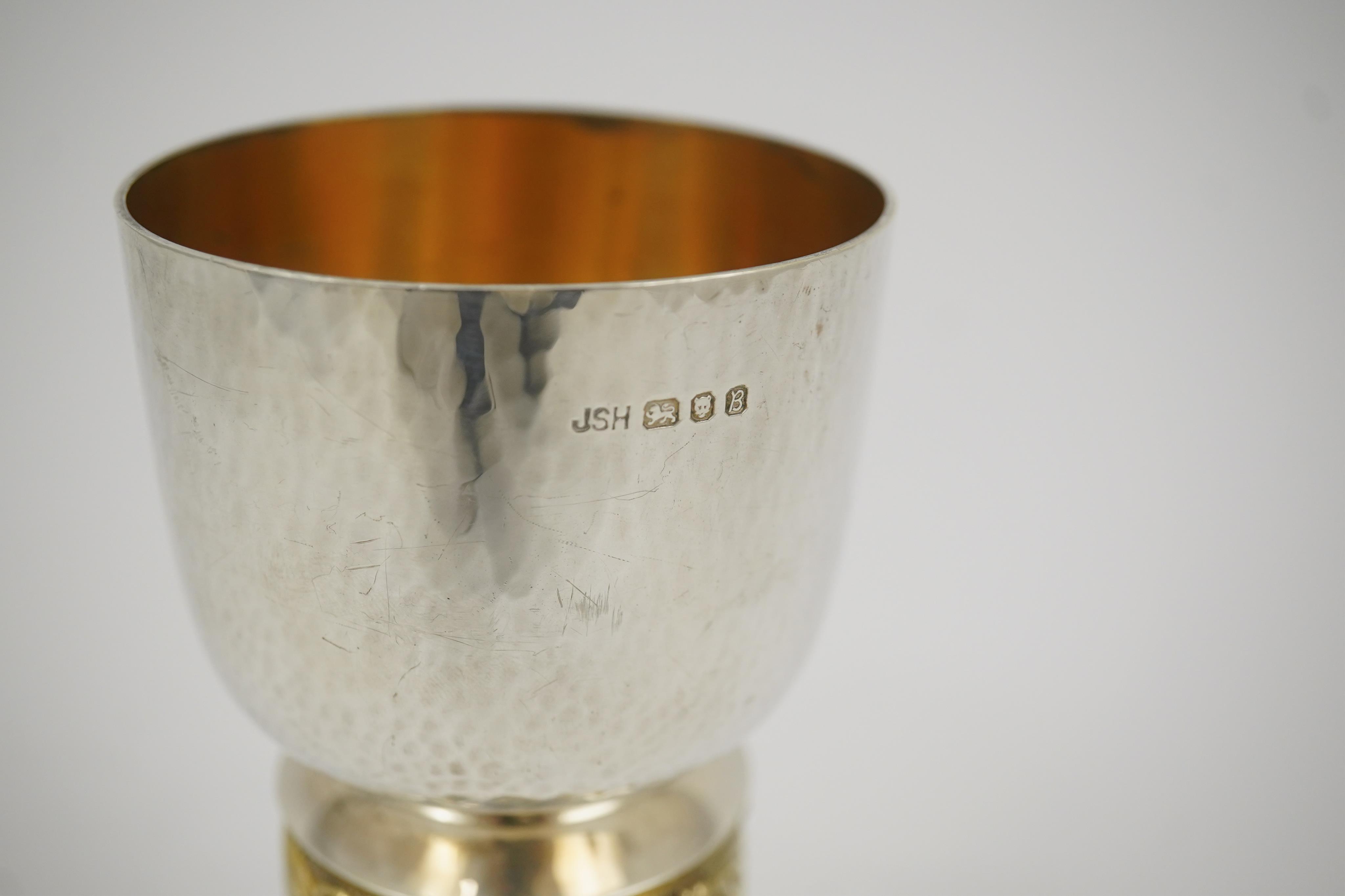 An Elizabeth II limited edition commemorative Aurum Designs Ltd Hereford Cathedral parcel gilt silver goblet